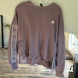 adidas Dusty Mauve Crewneck Sweatshirt with Logo Tag